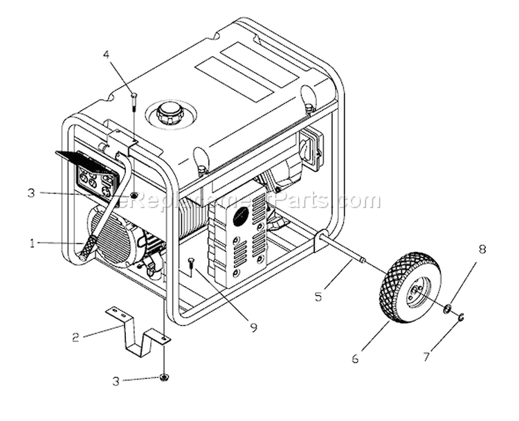 Page D Diagram and Parts List for 1924-0  Briggs and Stratton Generator
